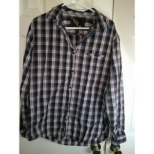 Helix Modern Fit Plaid Button Down Long Sleeve Shirt XXL